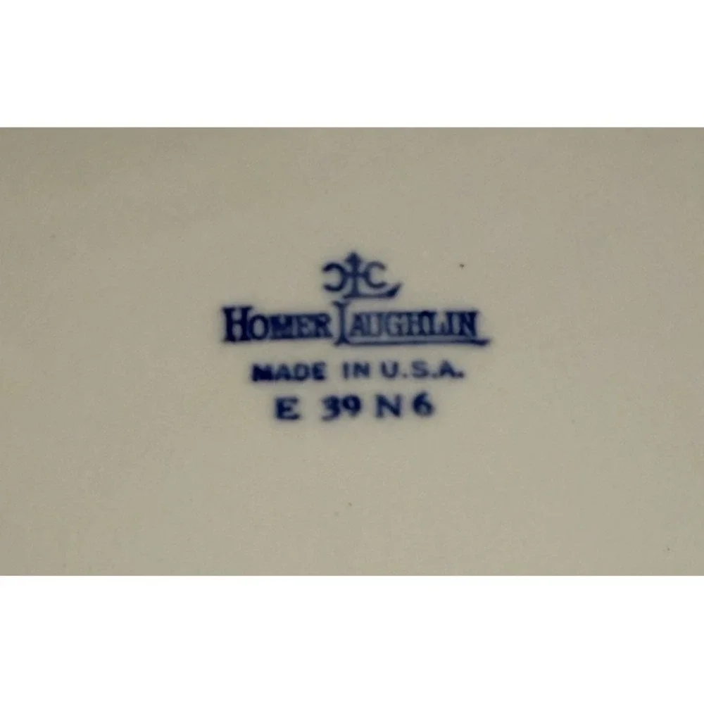 Blue Willow Homer Laughlin  9in Dinner Plate Made in USA H55N6  Vintage‎